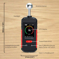 ILMM-495 Moisture Meter for Drywall, Wood Moisture Meters for Walls, Firewood Floor Humidity Detector Lumber Humidity Tester Paper Ceramic Ceiling Firewood Cardboard Humidity Building Material - Instrulife