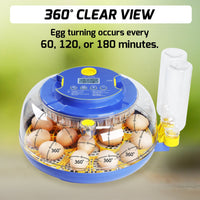 ILEI-501 Egg Incubator with Automatic Egg Turning, Temperature Control, Candler, Humidity Display, 8~18 Eggs Chicken Embryo Incubator for Hatching Chicken, Duck, Bird, Quail, Goose, and Turkey Embryos - Instrulife