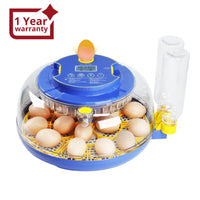 ILEI-501 Egg Incubator with Automatic Egg Turning, Temperature Control, Candler, Humidity Display, 8~18 Eggs Chicken Embryo Incubator for Hatching Chicken, Duck, Bird, Quail, Goose, and Turkey Embryos - Instrulife