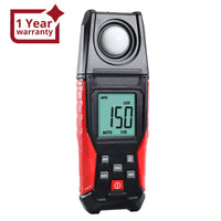 ILLX-484 Lux Light Meter for Visible Brightness Measurement with 0.1~200000LUX / 0.01~20000FC Range Ideal for Warehouses, Factories, Hospitals, and Schools - Instrulife