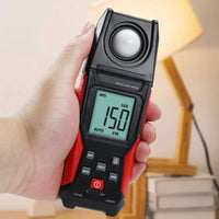 ILLX-484 Lux Light Meter for Visible Brightness Measurement with 0.1~200000LUX / 0.01~20000FC Range Ideal for Warehouses, Factories, Hospitals, and Schools - Instrulife