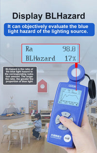 ILLX-510 Portable Spectral Illuminance Meter Light Lux Tester with Spectral Sensor Measuring CRI, CCT, Blue Light, UV Index, Temperature, Humidity - Instrulife