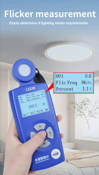 ILLX-510 Portable Spectral Illuminance Meter Light Lux Tester with Spectral Sensor Measuring CRI, CCT, Blue Light, UV Index, Temperature, Humidity - Instrulife