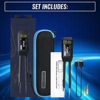 ILMU-508 Portable LCR Meter Tweezer: Resistance/Capacitance/Inductance Tester w/ Diode Test, 100Hz/1kHz/10kHz, Color Display - Compact LCR Bridge - Instrulife