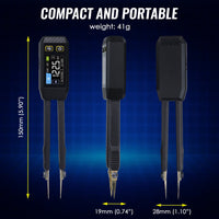 ILMU-508 Portable LCR Meter Tweezer: Resistance/Capacitance/Inductance Tester w/ Diode Test, 100Hz/1kHz/10kHz, Color Display - Compact LCR Bridge - Instrulife