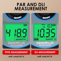 ILLX-499 Digital PAR DLI Meter Datalogger Plant Light Meter for Growers, Measures PAR & Daily Light Integral (400-700nm) Photosynthetic Light, Ideal for Hydroponics, Greenhouses & Indoor Gardening - Instrulife