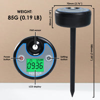 ILLX-499 Digital PAR DLI Meter Datalogger Plant Light Meter for Growers, Measures PAR & Daily Light Integral (400-700nm) Photosynthetic Light, Ideal for Hydroponics, Greenhouses & Indoor Gardening - Instrulife