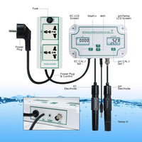 ILWQ-493 PH / EC /Temp Meter Smart Acidity & Conductivity Range Controller Monitoring and Dosing in Water pH Meter Conductivity Temp Tester App Remote Online Monitor for Swimming Pool Aquaculture Fishpond - Instrulife