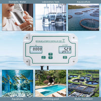 ILWQ-493 PH / EC /Temp Meter Smart Acidity & Conductivity Range Controller Monitoring and Dosing in Water pH Meter Conductivity Temp Tester App Remote Online Monitor for Swimming Pool Aquaculture Fishpond - Instrulife