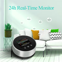 Radon Gas Detector Semiconductor Sensor Visual & Audible Alarms Rechargeable with 504-Days Historical Data Record for Home & Workplace Safety - Instrulife