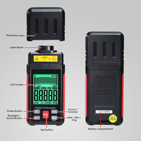 ILTA-524 High-Precision Digital Tachometer Non-Contact RPM Laser Tester MAX/MIN/AVG Photoelectric Sensing 10-99999 RPM Range with Reflection Tape Max/Min/AVG Function - Instrulife