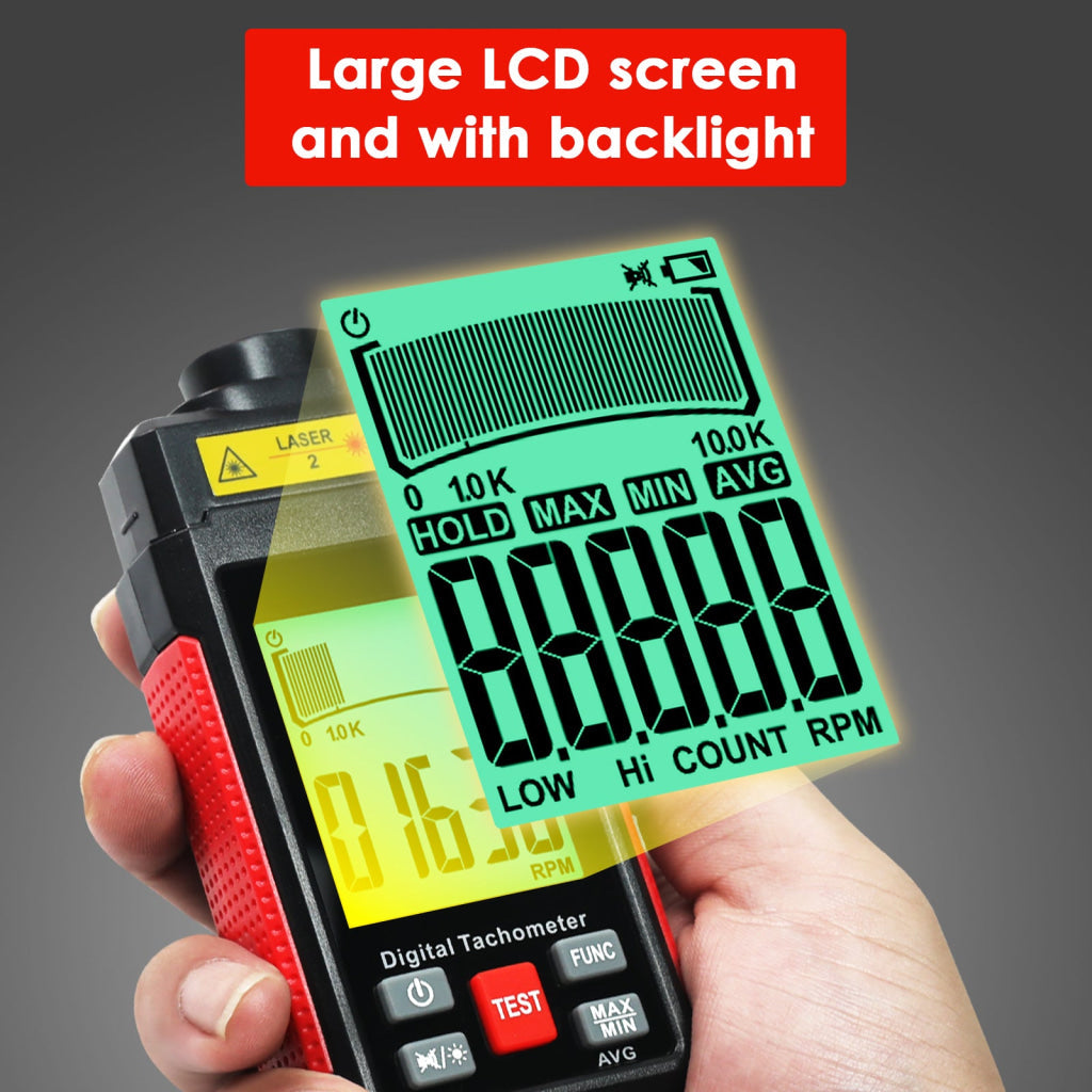 Reflection Tester ILTA-524 High-Precision Digital Tachometer Non-Contact RPM Laser Teste ...